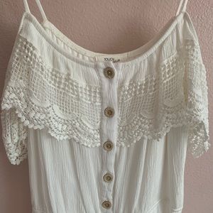 WHITE OFF THE SHOULDER ROMPER